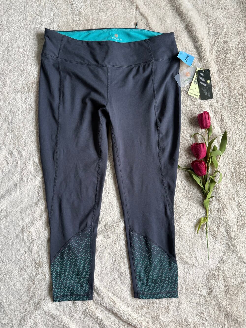 Tangerine Charcoal Gray Leggings NWT Large